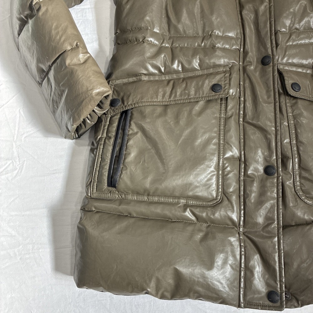 Calvin Klein Quilted Puffer Coat Parka Women's XS Green Winter Jacket Warm - Picture 2 of 16